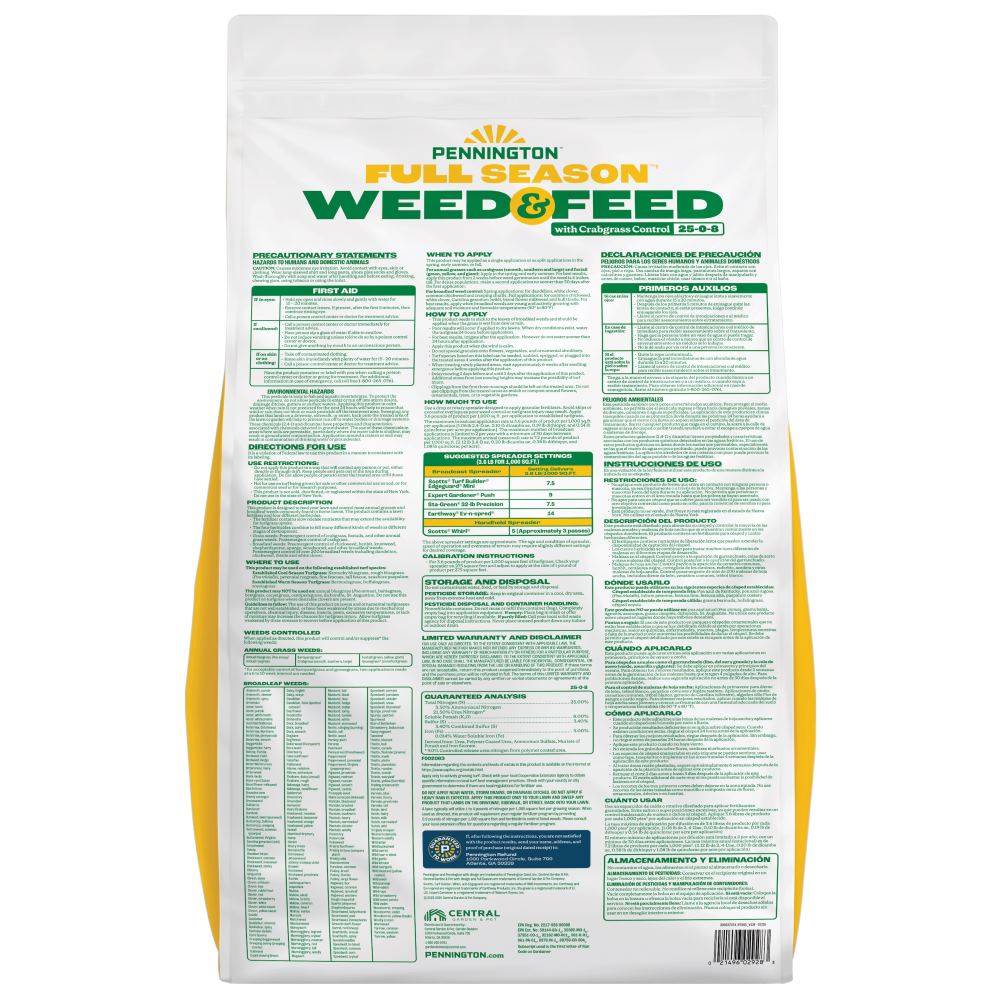 pennington full season weed and feed crabgrass control