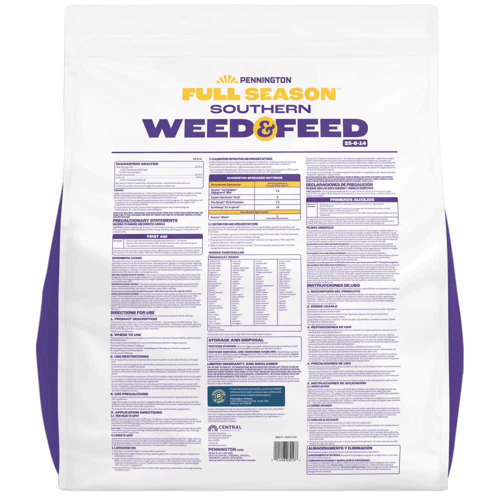 pennington full season southern weed and feed