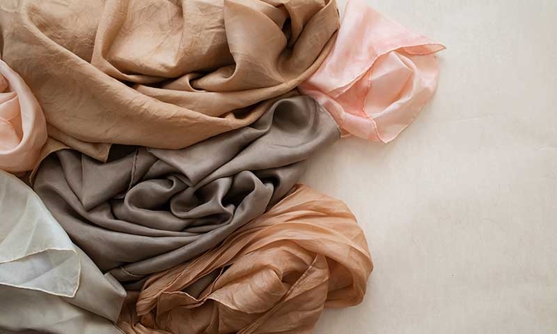 fabric dyeing with perennial flower petals