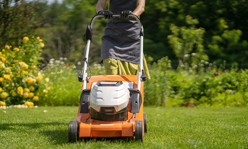 mowing your lawn