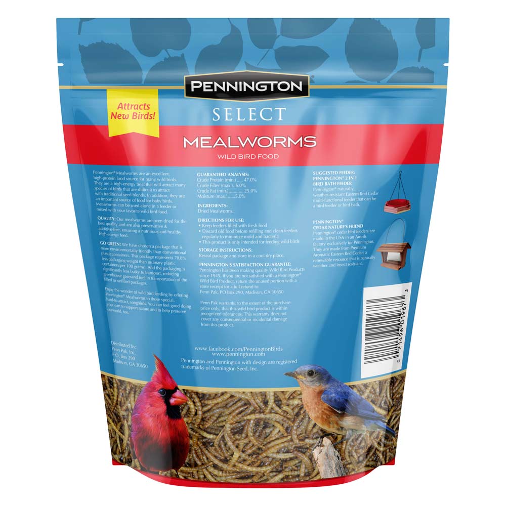 pennington select mealworms